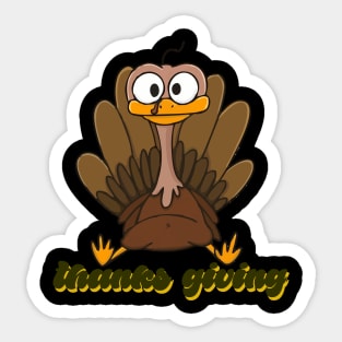 WKRP Turkey Drop And Love Sticker